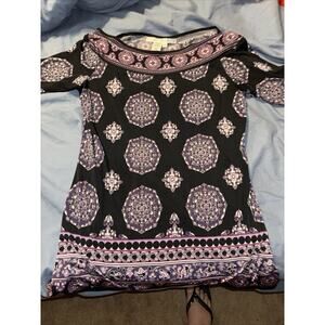 Max Studio 3/4 Sleeve Purple Blouse Medium. Business Going Out Stylish